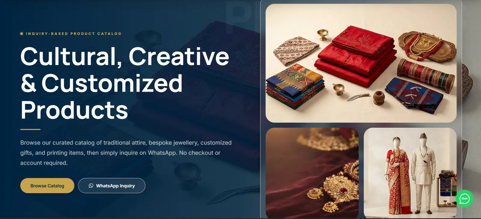 Kabita Studio product catalogue section