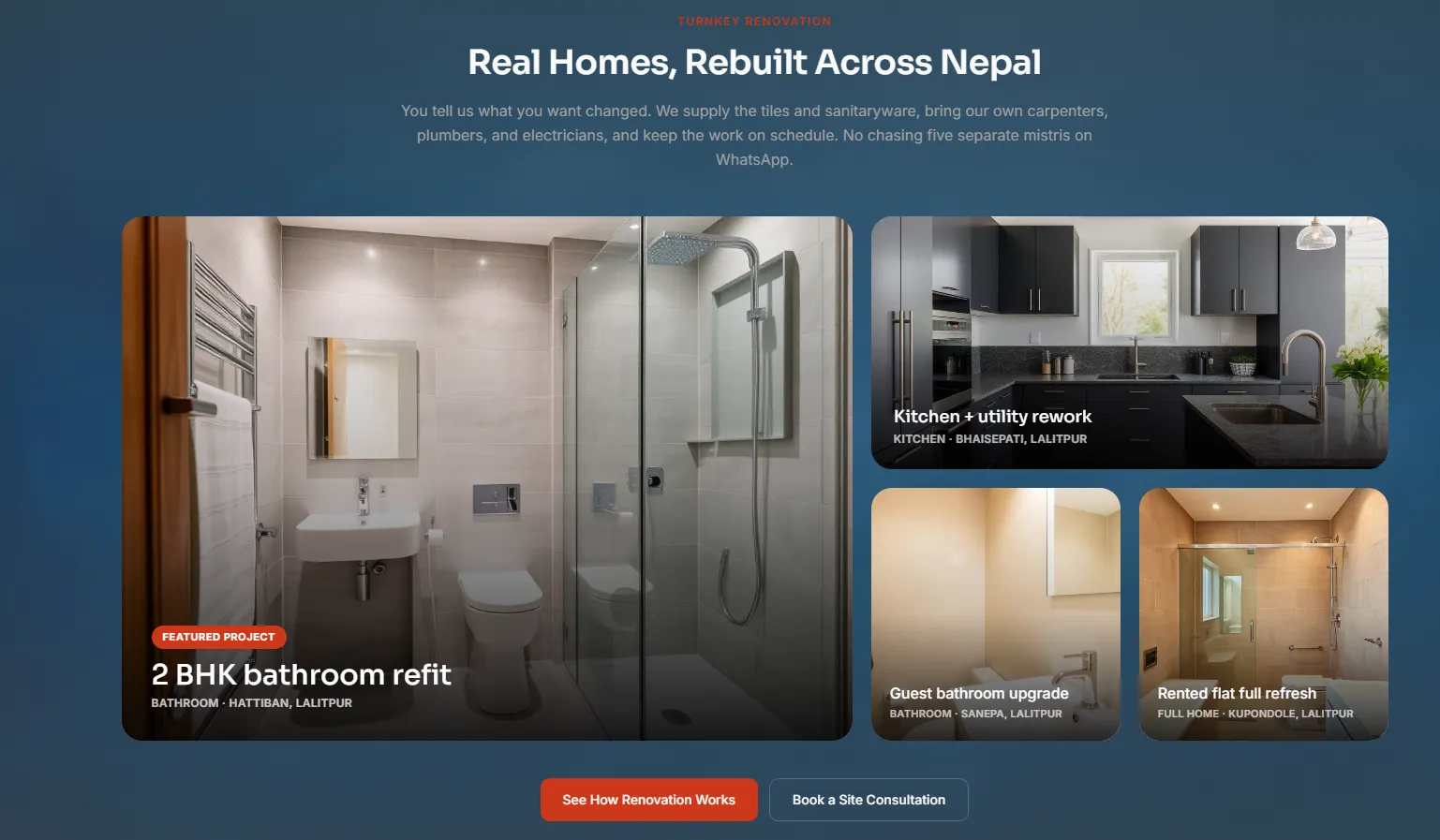Suravi renovation projects section